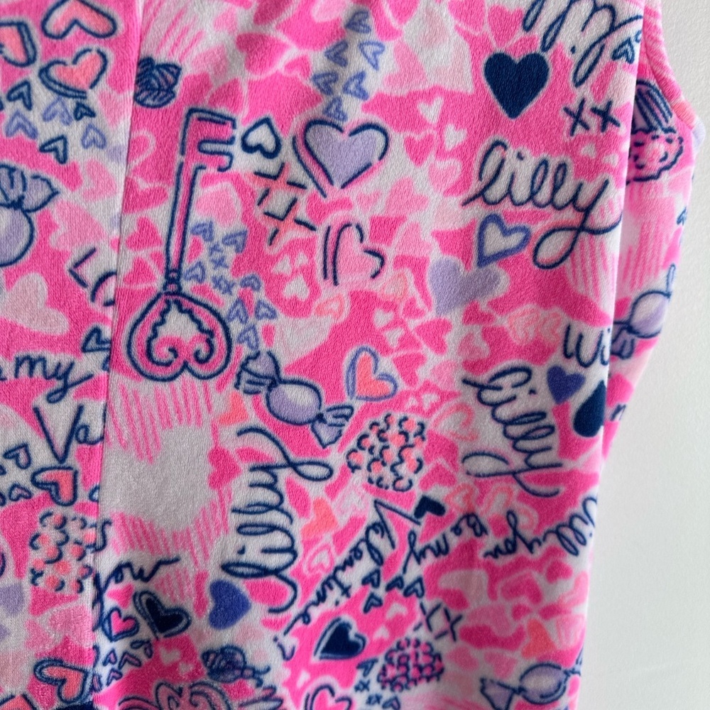 Rare Lilly Pulitzer Valentine velour sleep dress - Picture 6 of 6